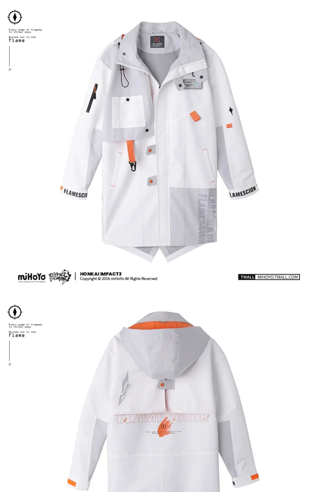 In Stock Honkai Impact 3 Kiana·Kaslana Winter Couple Jacket Herrscher of Flamescion Coat Trench Official Cosplay Doujin Gifts