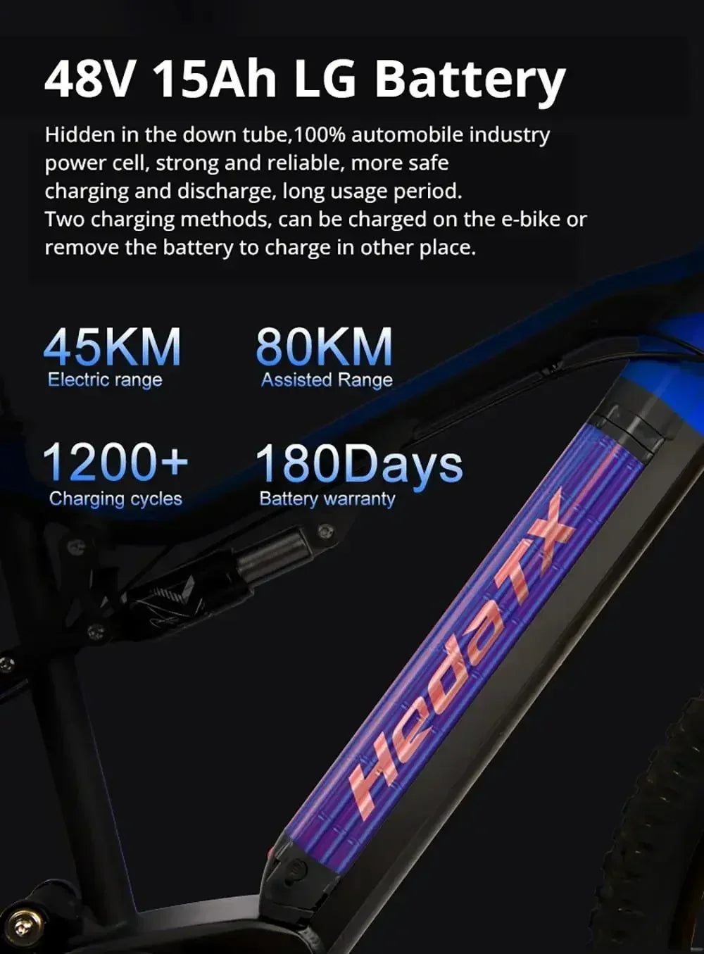 Detachable Electric Bicycle 500W Motor 48V15AH Battery E-bike 27.5 inch shock absorption mountain off-road Electric bike