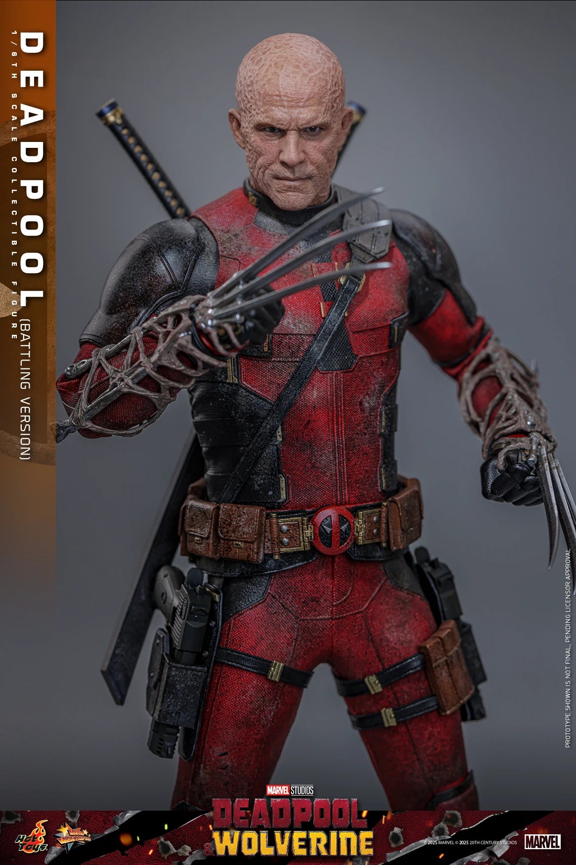 New Original Marvel Deadpool Wolverine MMS782 Battle Damage Version Action Figure Toys Gifts Collection