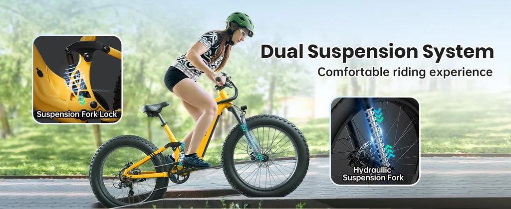 Electric Bike for Adults 960W, 48V 20AH Full Suspension E-Bike 7 Speed, 80Miles