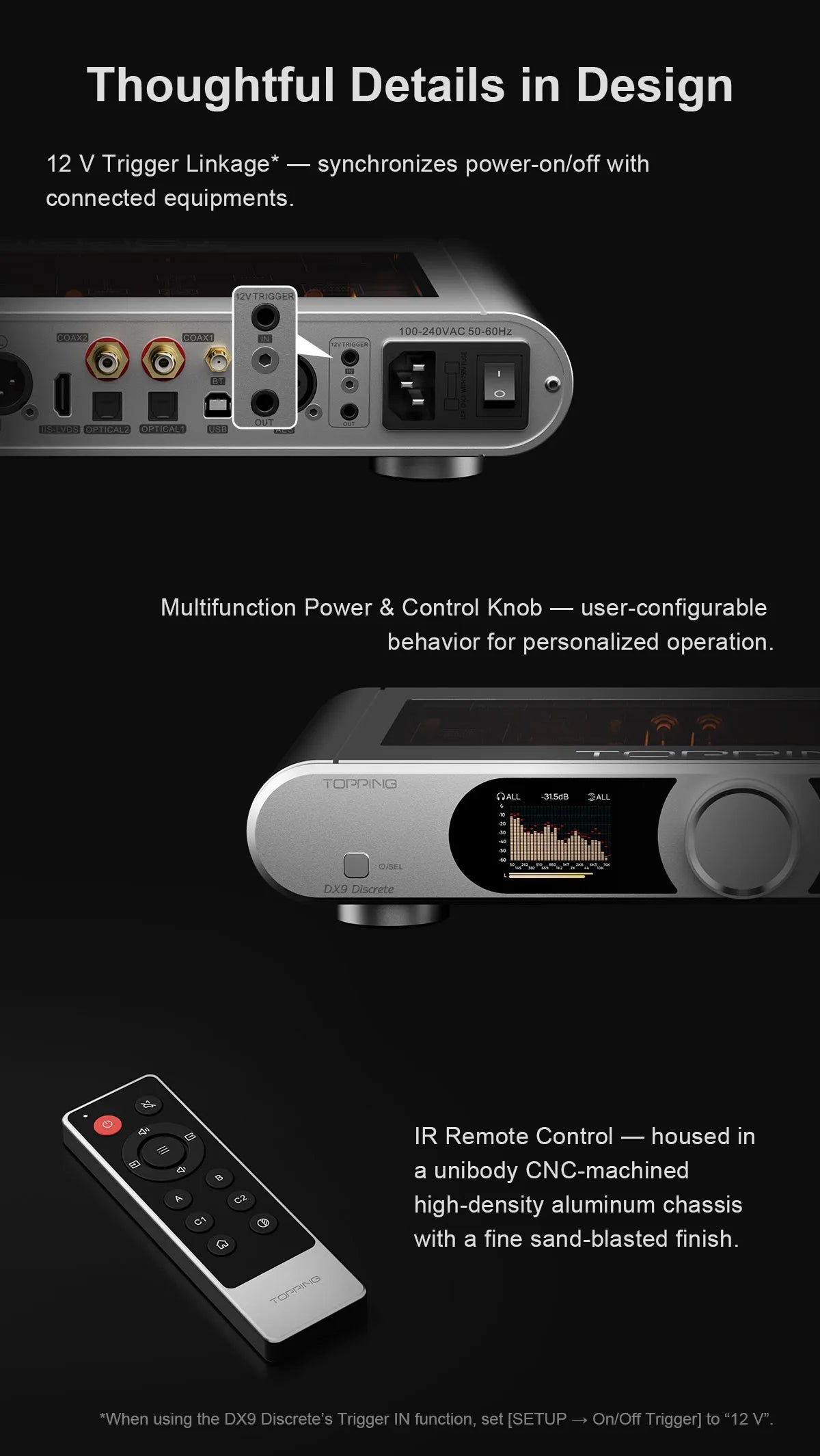 TOPPING DX9 Discrete Anniversary DAC&Headphone Amplifier Hi-Res Audio Support LDAC With Remote Control Decoder HIFI DX9D