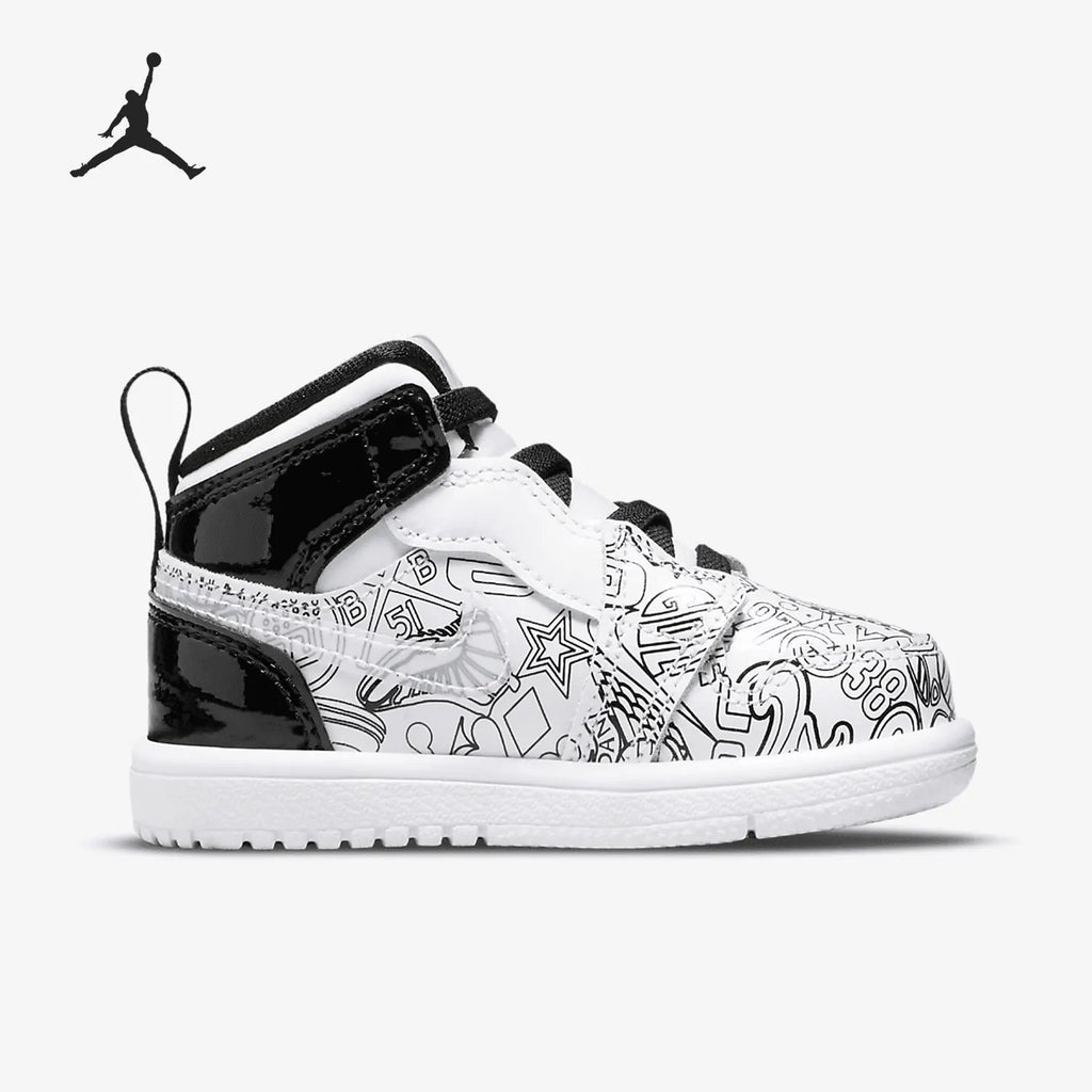 Nike genuine AIR JORDAN 1 children's classic sports and leisure shoes DH9682-100