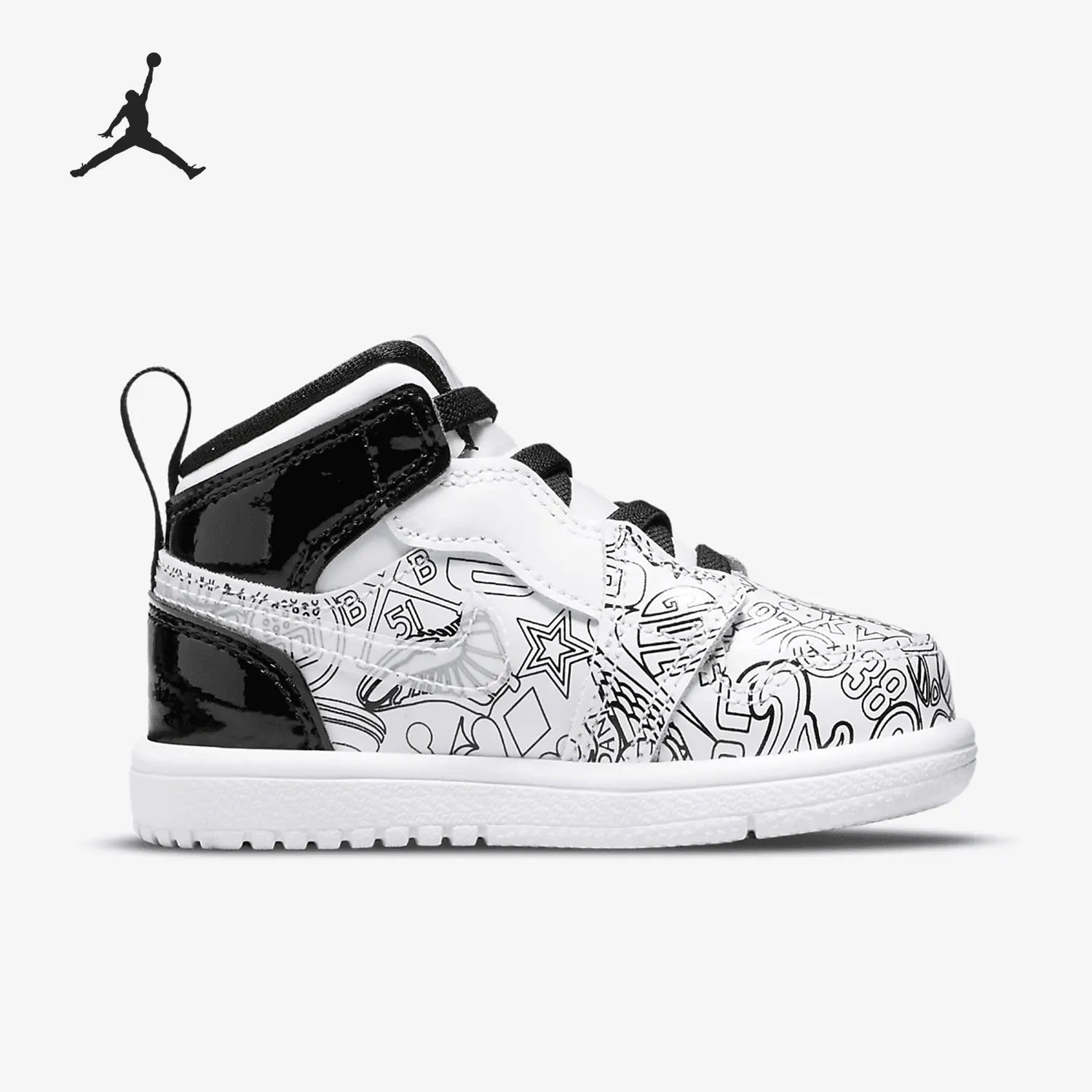 Nike genuine AIR JORDAN 1 children's classic sports and leisure shoes DH9682-100