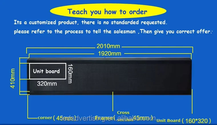 US 110V P10/P5/P6 Light Emitting Diode Display Panel Signage Restaurant Store IP65 Shopping Center Programmable Mobile