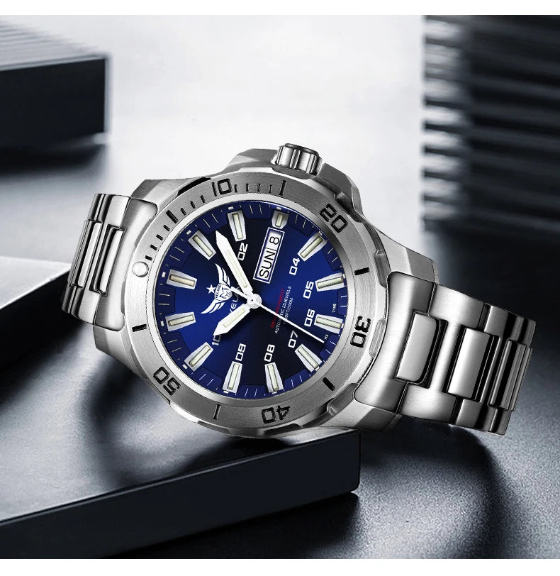 YELANG New Men Automatic Mechanical Watch T100 Self Luminous SWISS ETA Movement 25Jewels Deep Sea DiverSwim Waterproof 300m V5