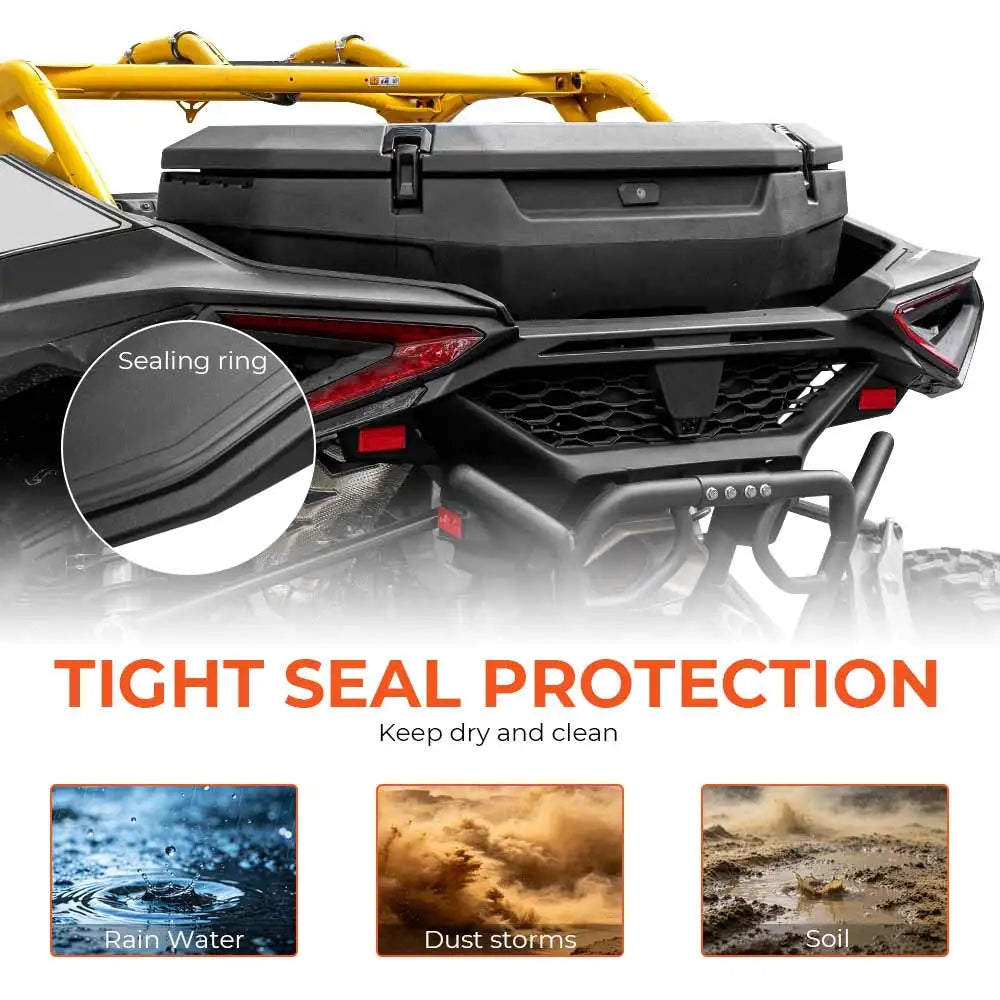 30L Cargo Storage Box Lockable Rear Trunk Rack Bin For Can-am Outlander PRO Max 500 700 Maverick R X RS MAX 2024-26 ATV UTV