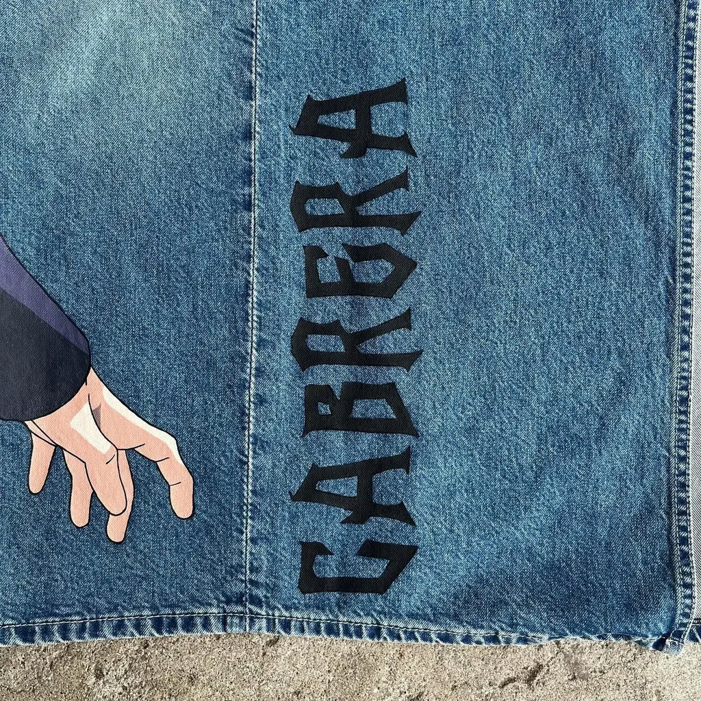 Hip Hop Y2K baggy jeans Anime  print pattern Vintage Streetwear fashion Harajuku men women high waisted Casual wide leg jeans