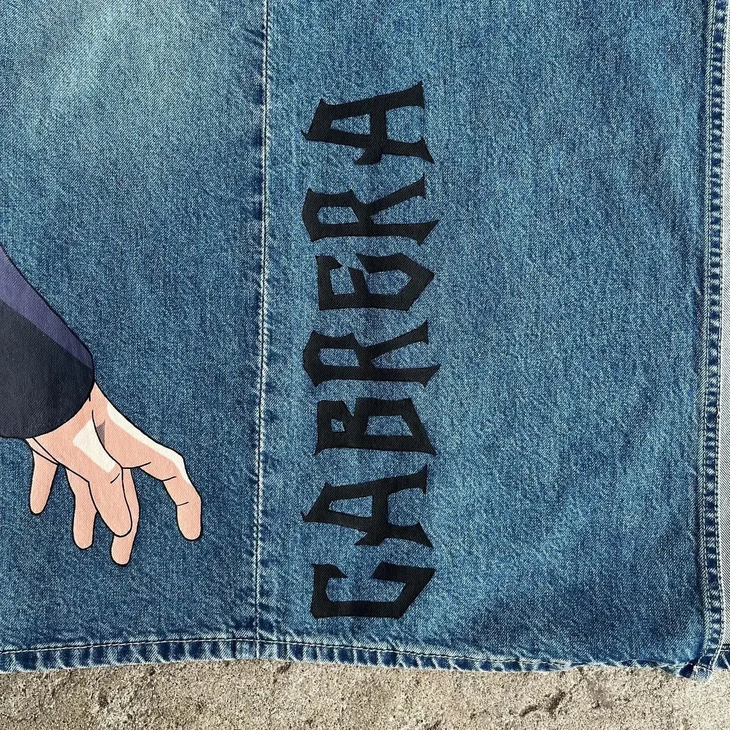 Hip Hop Y2K baggy jeans Anime  print pattern Vintage Streetwear fashion Harajuku men women high waisted Casual wide leg jeans