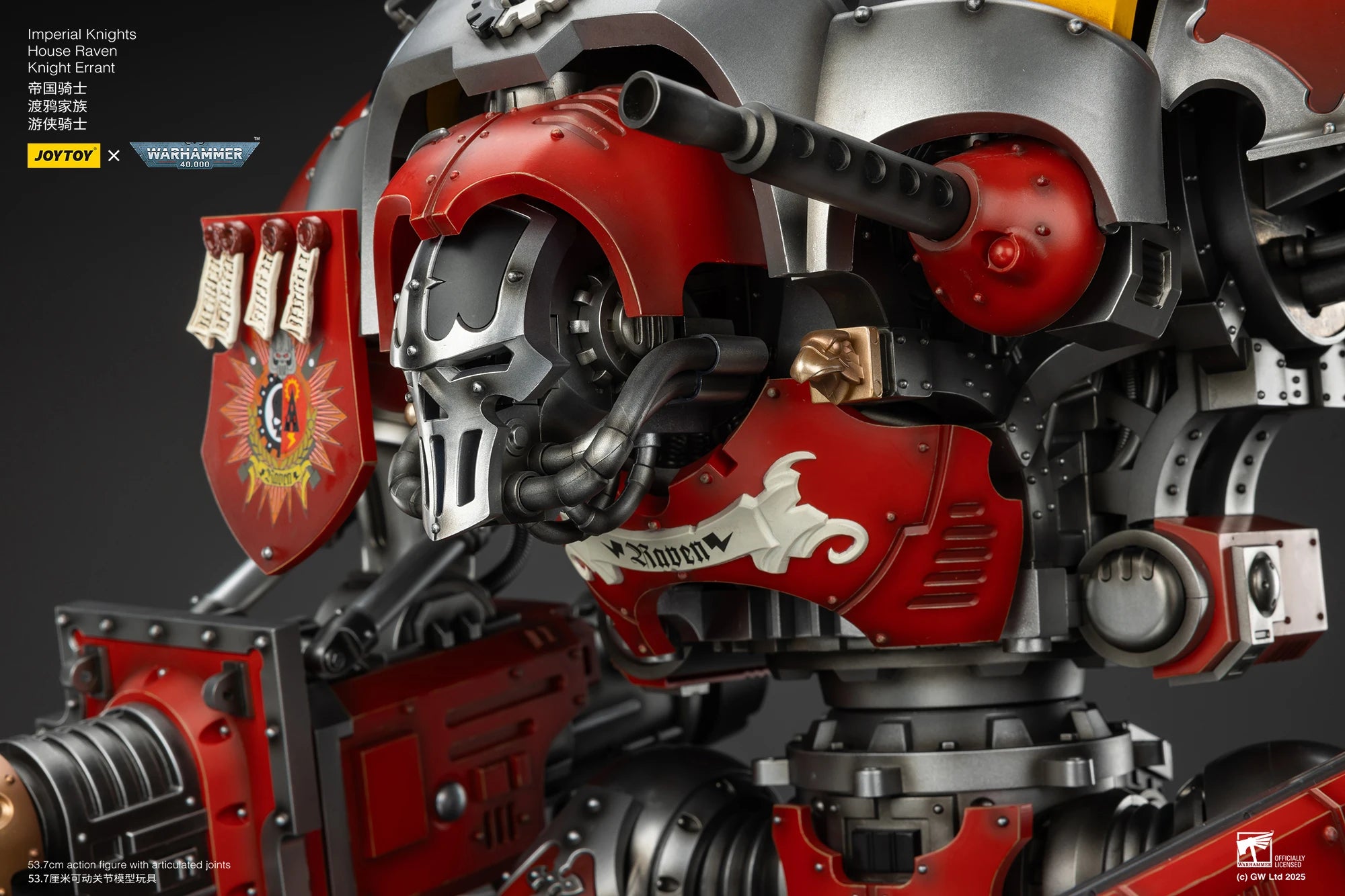 JOYTOY Warhammer 40K 1/18 Imperial Knights House Raven Knight Errant House Terryn Paladin Anime Figures Toys Mech Model