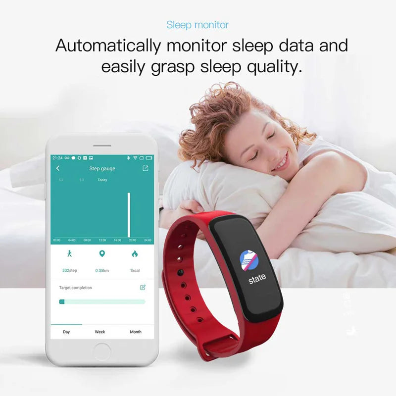 Lenovo C1 Plus Smart Watch Men Women Bluetooth Step Counting Sports Bracelet Fitness Tracker Heart Rate Blood Pressure Sleep