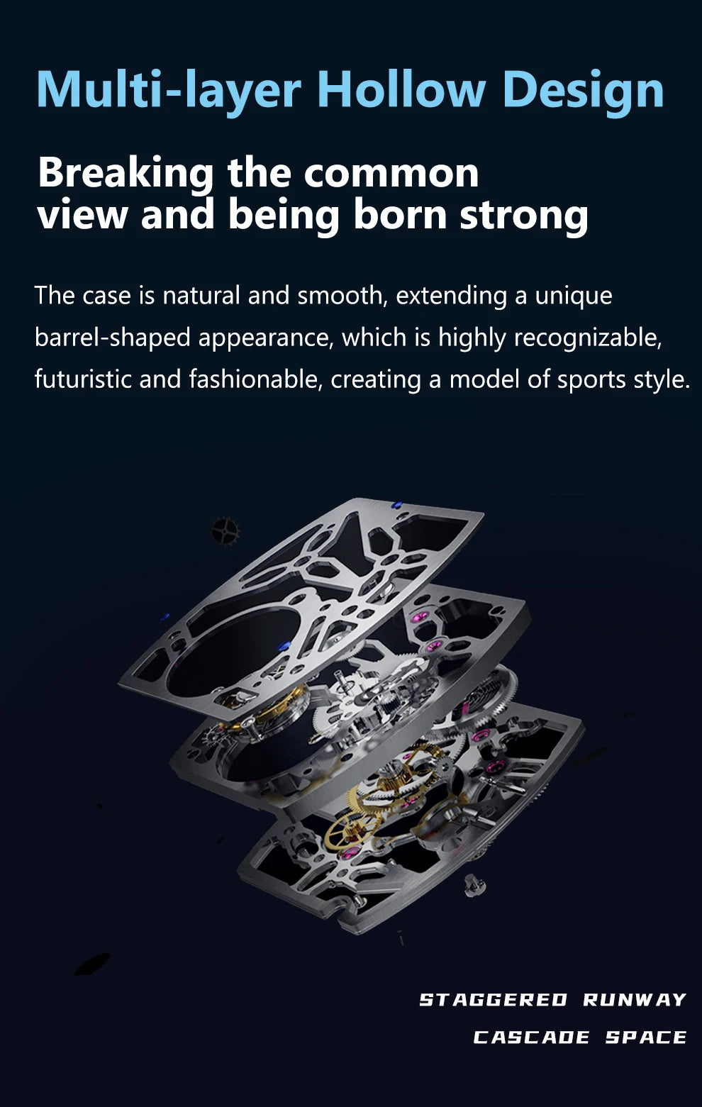 Haofa Automatic Tourbillon Watch Men Carbon Fiber Hollow Movement Luminous Sapphire Crystal Mechanical Man Watches Luxury 1901-1