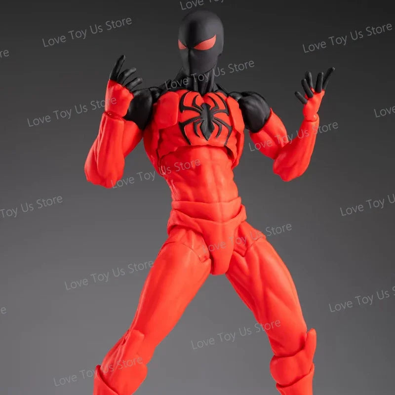 Mess Toys Spider-Man Symbiote Black Suit – Neighbor & Scarlet Spider Anime Action Figure – In Stock Gift Toy