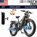 26" Electric Bike 2000W E-Bike For Adults Dual Motor Bicycle  60AH Fat Tyre~