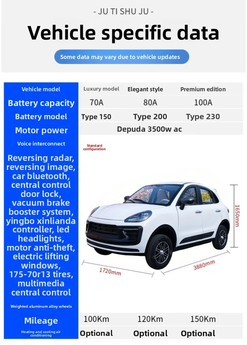 Laotou Le electric four-wheeler oil-electric dual-purpose vehicle heating and cooling air conditioner new energy women's
