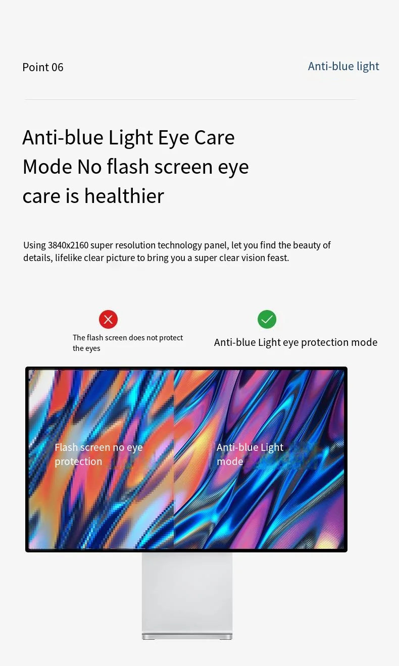 32 Inch LED Monitor 4K 3840*2160 HDR10 Feature 60Hz USB-C FOR MAC 100W HDR10 139PPI matt screen Display kuycon P32UB hole style