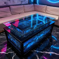 Luminous Tempered Glass Coffee Table Custom Color Size Coffee Table Display Design salon Wohnzimmer Tisch Home Accessories