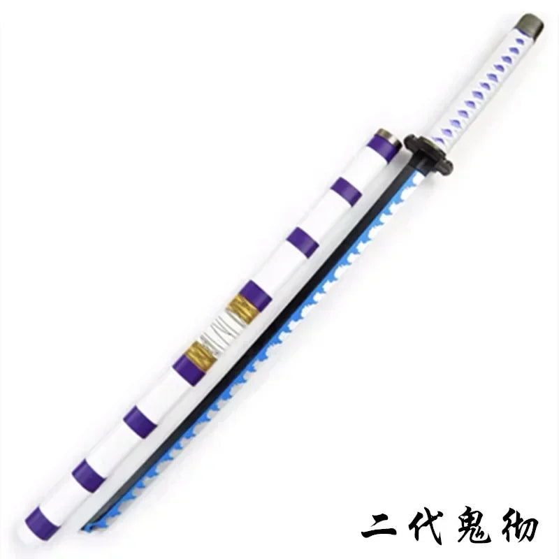 104cm Zoro Katana Sandai Kitetsu Sword Wooden Ninja Blade Anime Cosplay Prop Real Size Japanese Katana Samurai Sabre Kid Toy