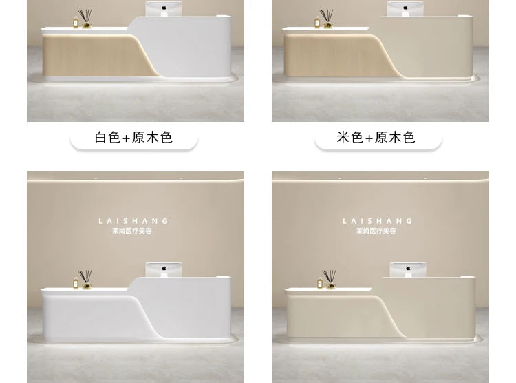 New arriveLuxury Nail Art Modern Minimalist Company Reception Desk Training Institution Information Desk Beauty Salon Dental Cli