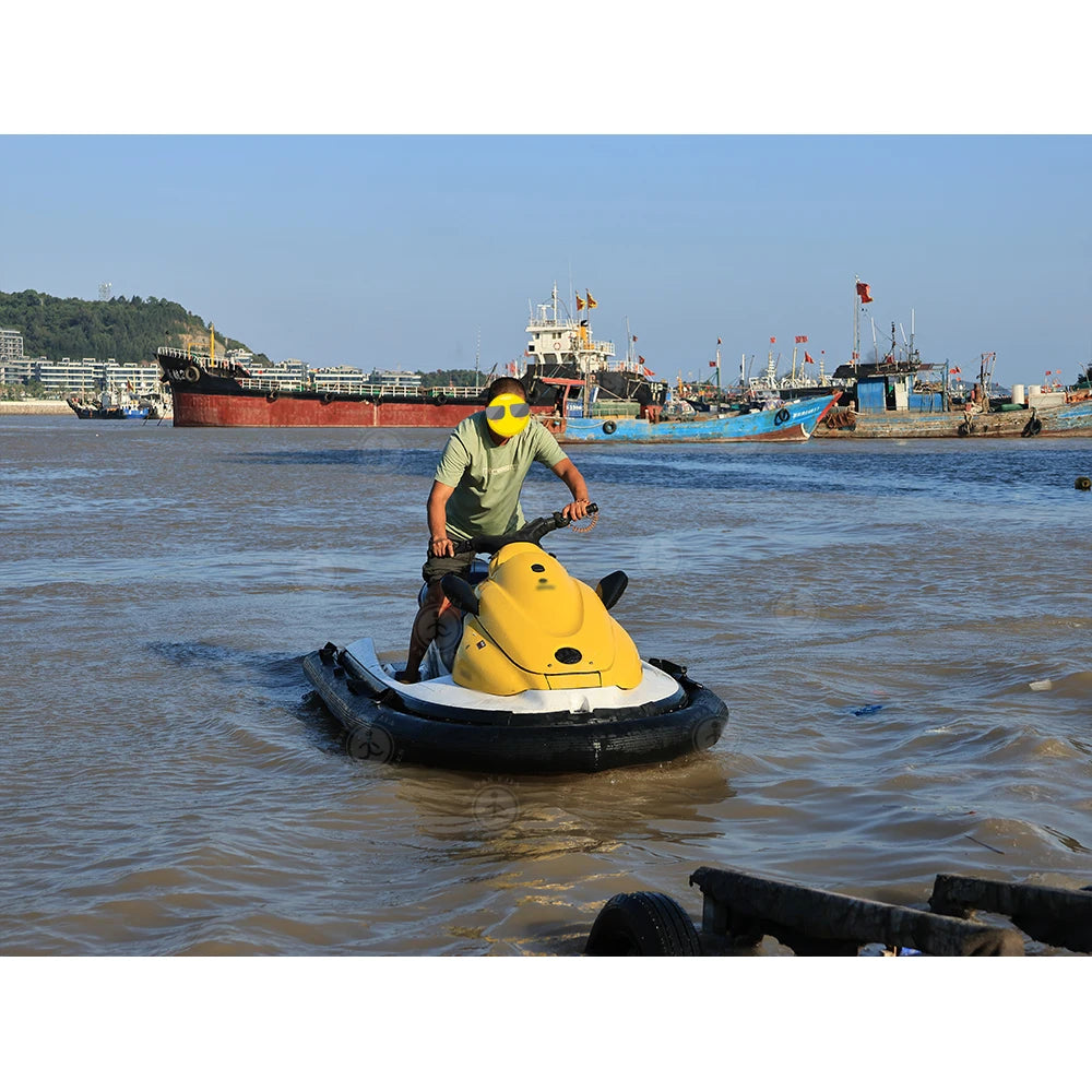 Remote Control Electric Motorized Inflatable Jet Ski Boat Water Floating Motor Boat with Electric Underwater Scooter