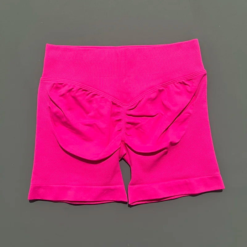 HISTELLO Impact Gym Shorts Women Sports Shorts Scrunch Butt Fitness Biker Short Workout Yoga Leggings Running Seamless Leggings