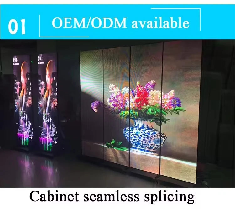 Moveable Indoor P2 P2.5 P3 P4 Led Poster Display Panel High Brightness LED Advertising LED Poster Display Screen