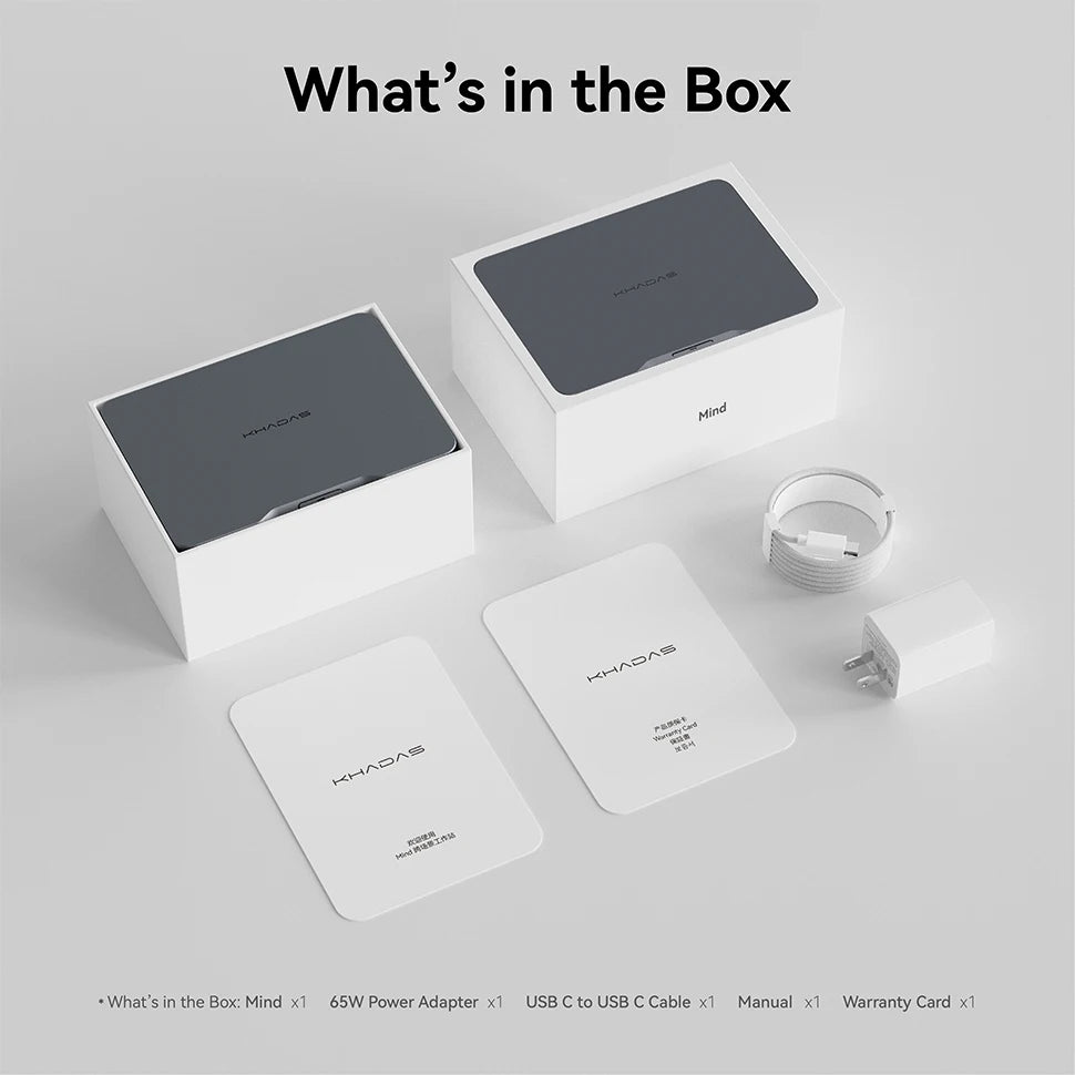 Khadas Mind 1 Mini PC, Intel Core i7-1360P 5.0GHz Micro Desktop Computer with 5.55Wh Standby Battery, 32GB+1TB WiFi 6E, BT5.3