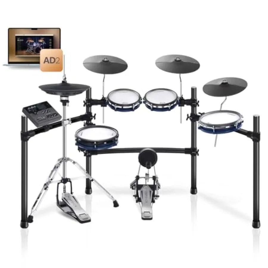 ACE-360 Electric Drum Set with 8'' Drum Pads 3x12 Cymbals with Choke 12 Independent Hi-hat 5 Bass Drum 52+ Drum Kits and 918 So