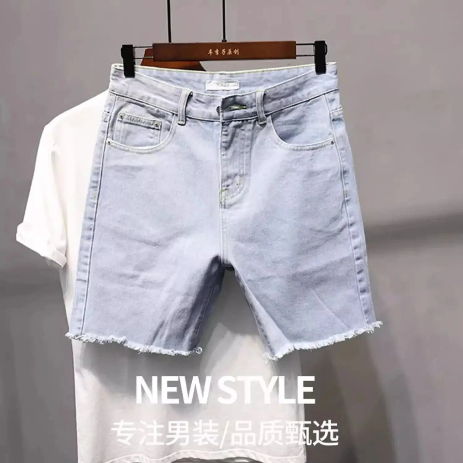 Hip Hop Cartoon Streetwear Polar Big Boy Shorts Y2K Pants Graphic Embroidery Retro Blue Denim Gym Shorts Men Basketball Shorts