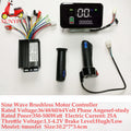 36V 48V 60V 64V 350/500/1000W 25A / 30A / 35A Brushless Motor sine wave Controller with LCD Speed Display + throller for E-bike