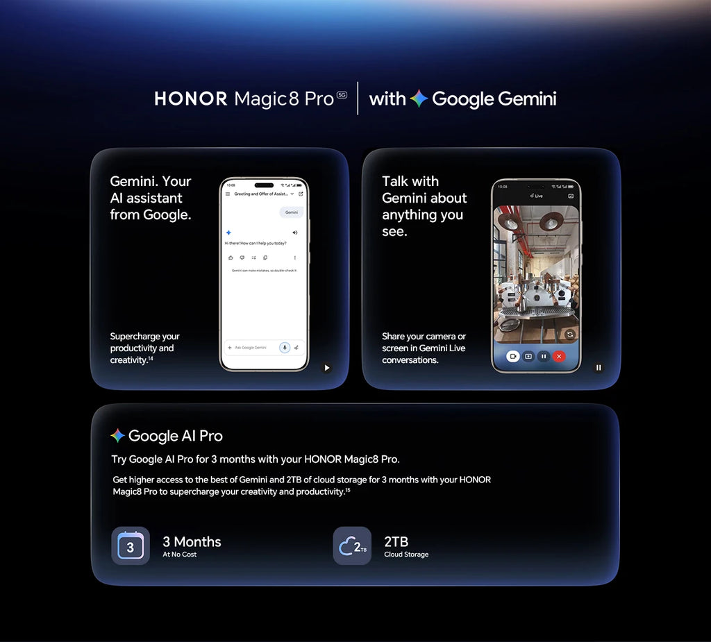 2026 New HONOR Magic8 Pro Global Version 12GB+512GB 6.71'' 120Hz OLED Screen 200MP Cameras 7100mAh 100W SuperCharge Android 16