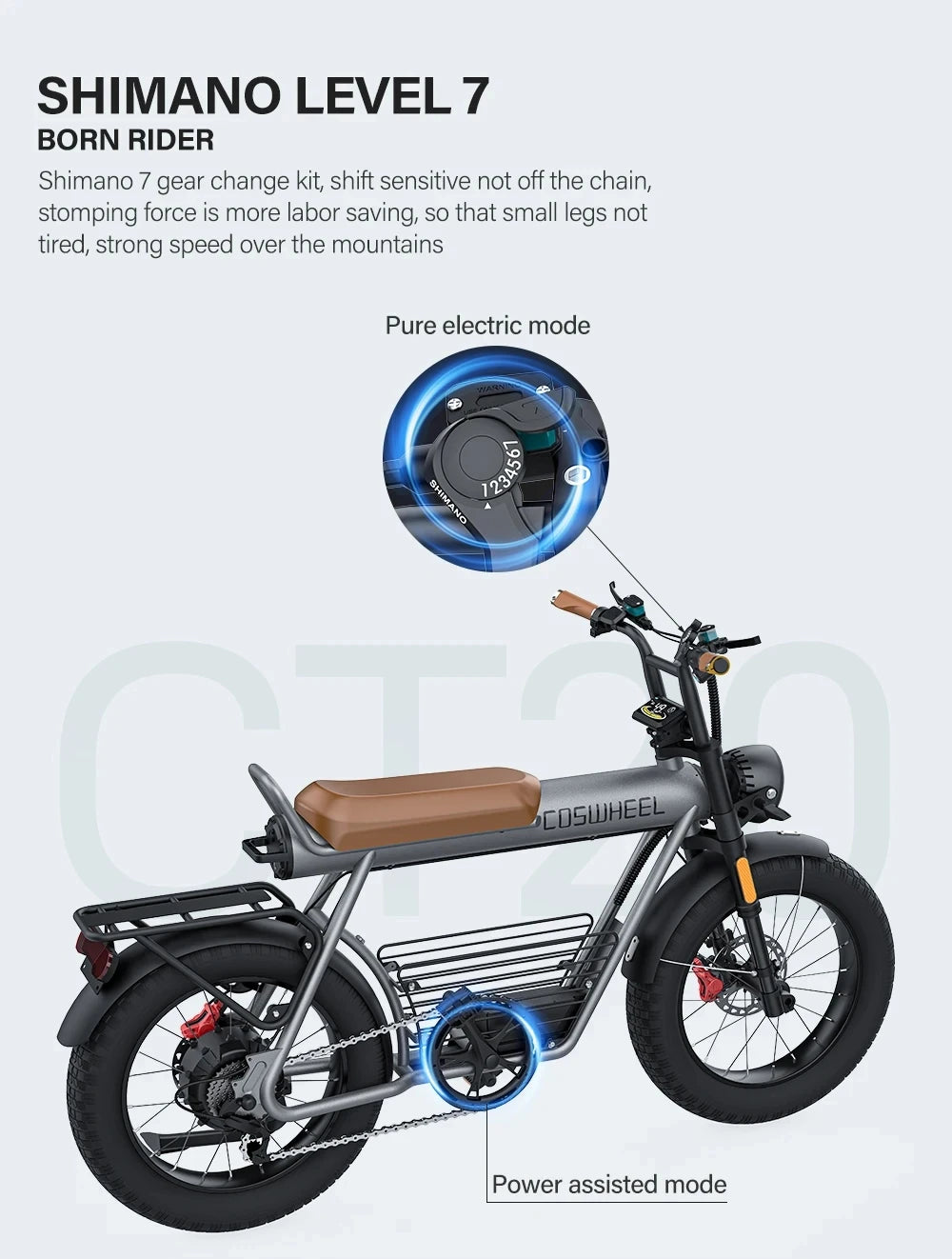 Motor Electric Bicycle 48V 25AH Battery Max Speed 55 MPH Electric Bike E-Bike Electric Motorcycle