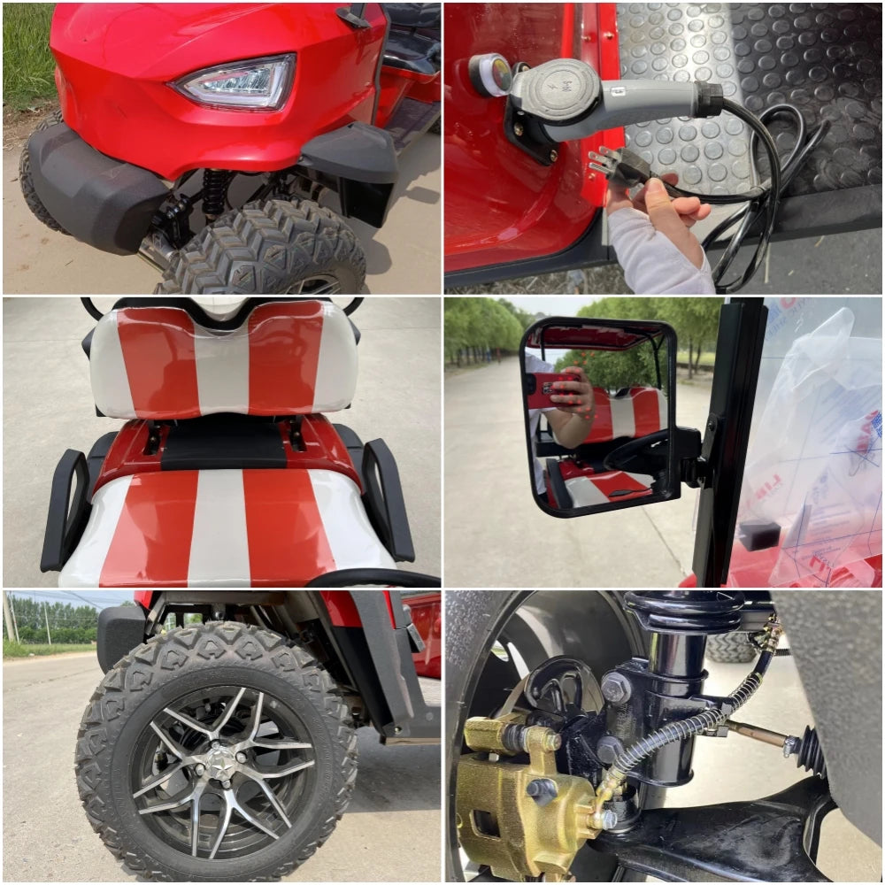 Top Sales Newest Adult 48V 60V 72V Electric Golf Buggy 4 Wheel 2/4/6/8 Seater Off Road Car Electric Golf Cart