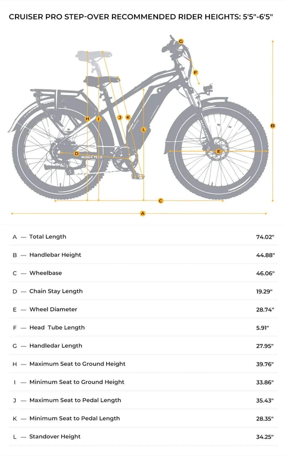 Magicycle E-bike 26" 750W Electric Bike Mountain Bicycle Fat Tire E-bike Adults