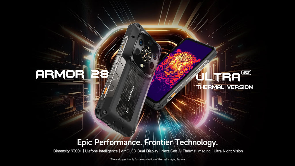 Ulefone Armor 28 Ultra 5G AI Thermal Imaging Rugged Phone 1TB ROM 32GB RAM Dimensity 9300+ Android AMOLED 6.67" Smartphone