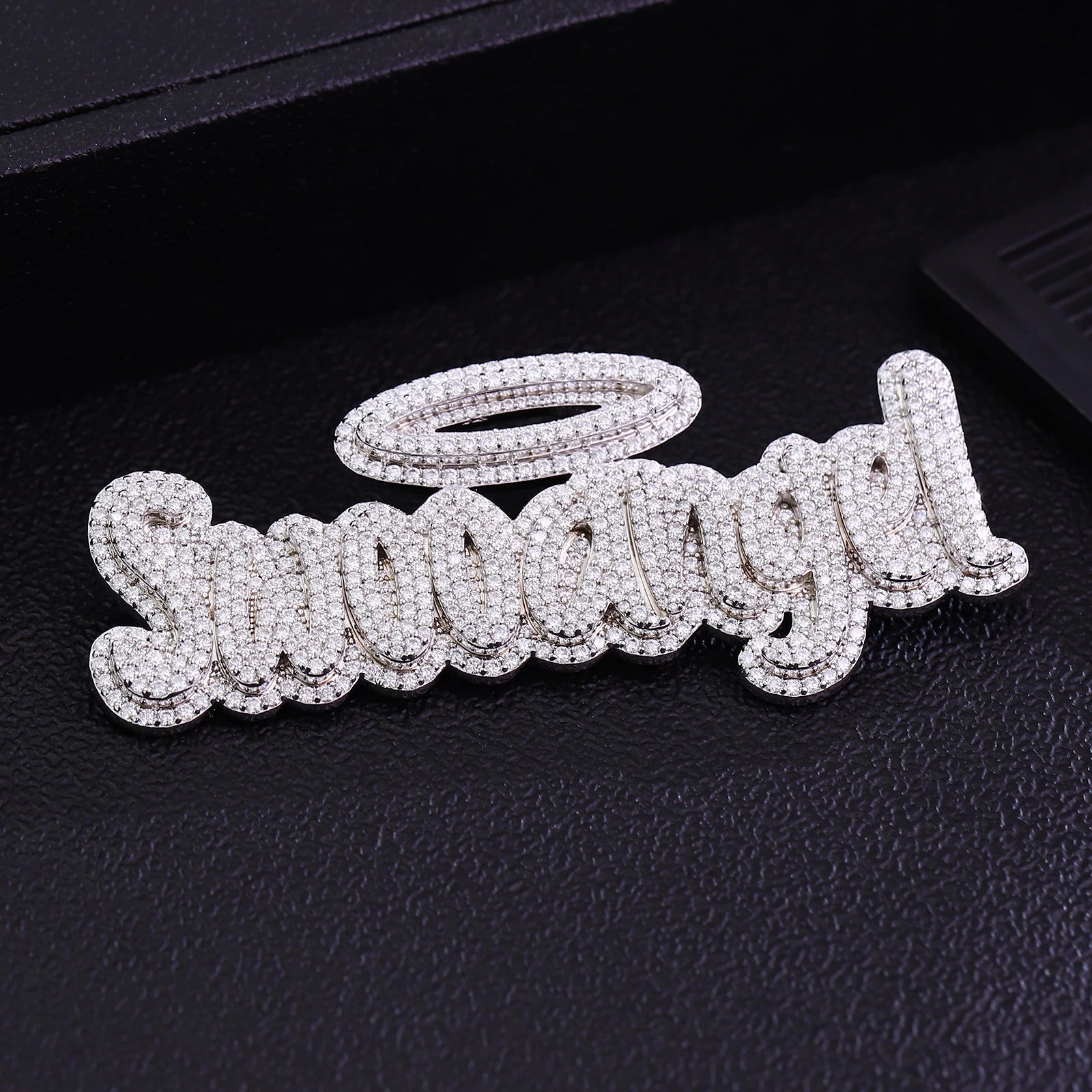 Provence Hip Hop Baguette Name Plate Pendant 925 Silver DEF/VS Lab diamonds 3D Letter Chain Pendant Rapper Jewelry Size Custom