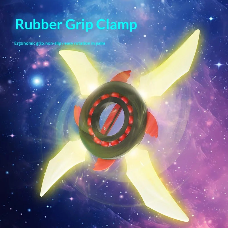 Light Up Ninja Star Fidget Spinner Colorful Led Lights Switchable Long Lasting Easy To Play Rotating Toy Boys Kids Birthday Gift