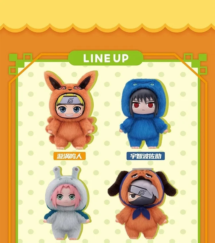 New Naruto action figure blind box Shippuden Beast Party series plush vinyl doll cute handmade custom gift ornaments