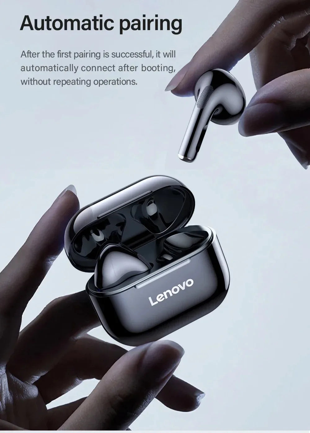 New LP40 NEW Bluetooth V5.0 Earphones Anti-sweat Lightweight Headphones Compatible With Smart Phone Laptop Computer Earbuds