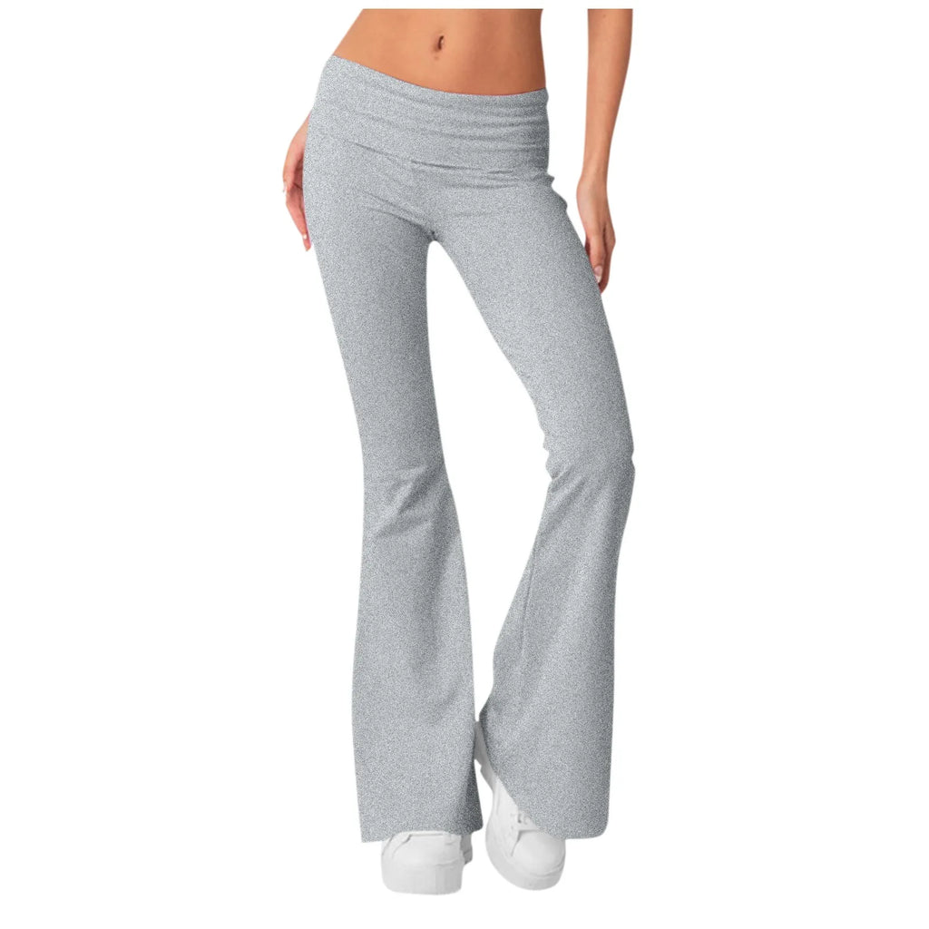 Women Flare Leggings High Waist Wide Leg Yoga Pants Seamless Fitness Workout Tights Gym Sports Trousers Casual Slimming Clothing
