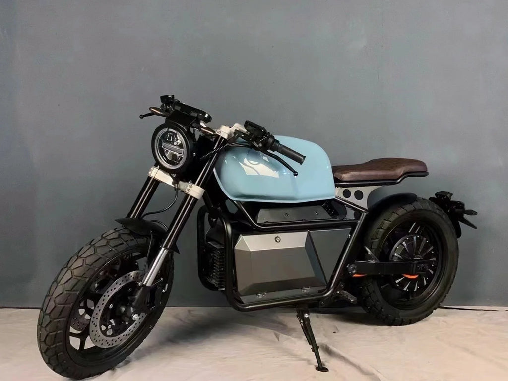 Wuxi Retro Electric Motorbike Adults 2000W 5000W Power Range 8000W Max 72V Lithium Battery EEC Certificate Off-Road Motorcycles