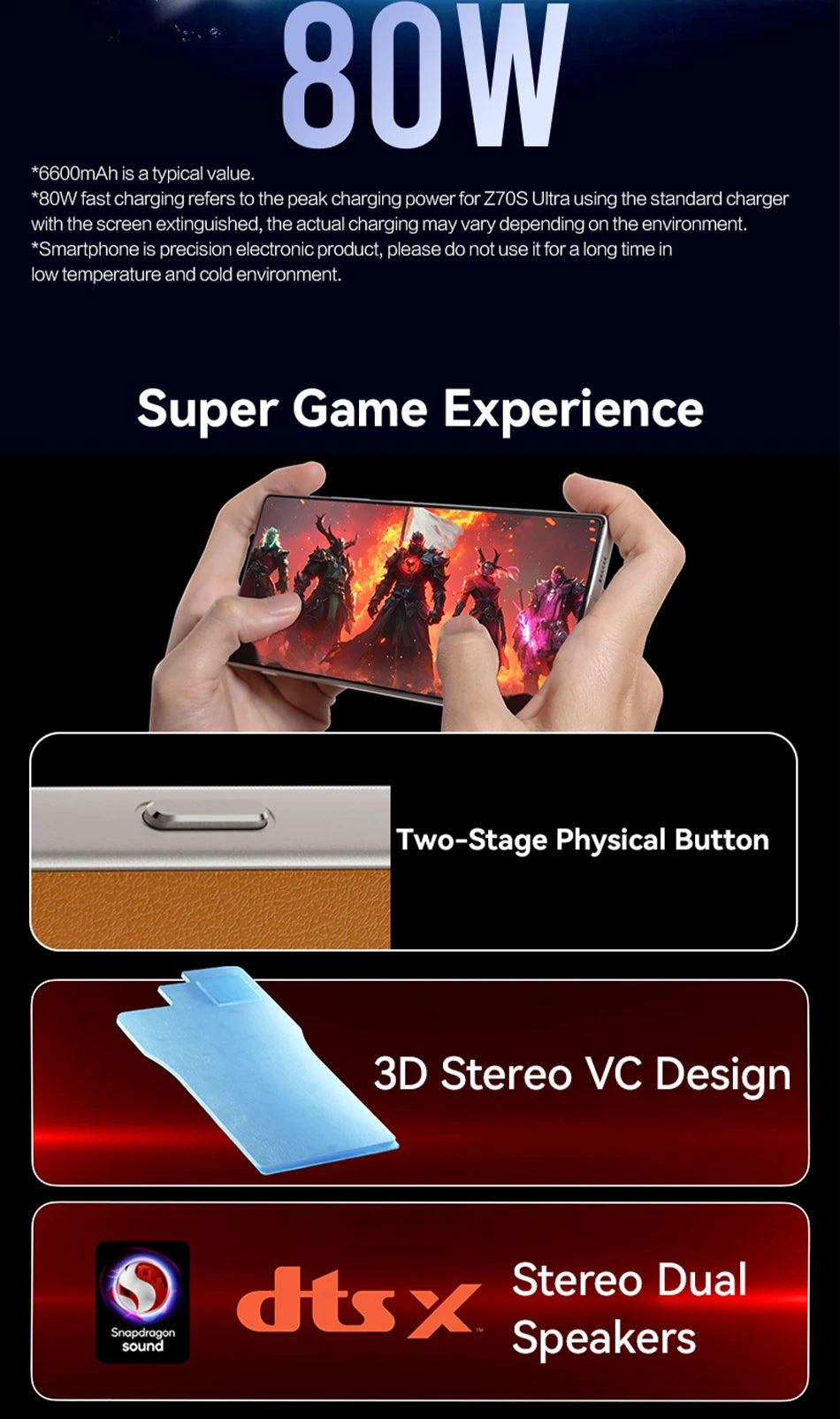 Nubia Z70S Ultra Global Edition Snapdragon 8 Elite 6.85-inch 1.5K 144Hz OLED 6600mAh 80W 64MP+50MP IP69