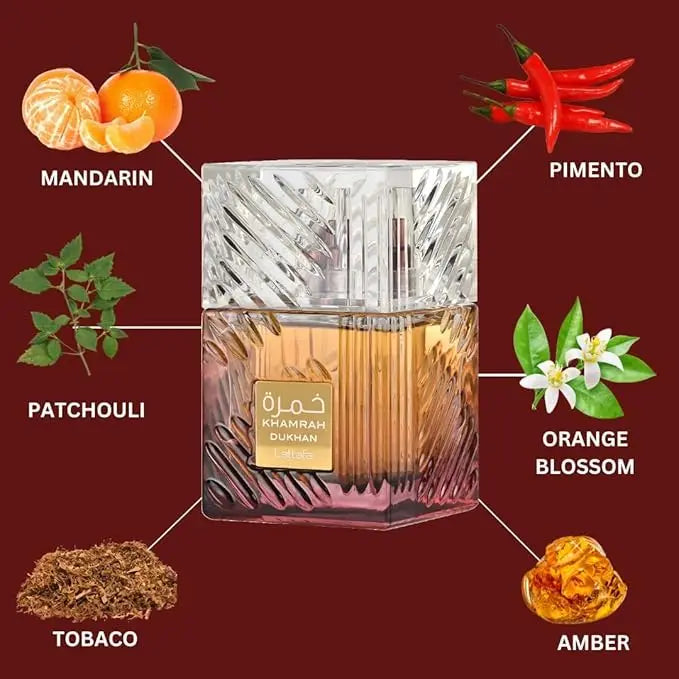Lattafa Khamrah Dukhan Pheromone Fragrance Arabian Women's Perfume Pheromone Cologne for Man Attract The Opposite Sex Makeup