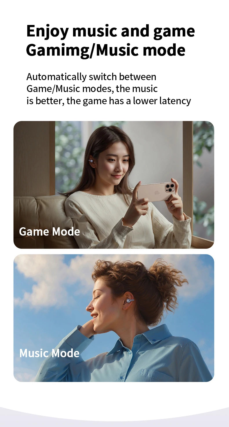 New Sport Earclip Wireless Headphone Bluetooth Earphone audífonos bluetooth inalámbrico Gaming LED Display Game and Music Mode