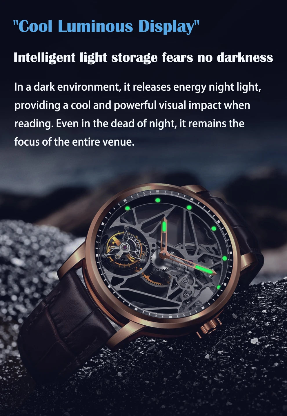 Haofa Skeleton Tourbillon Mechanical Man Watch 1925B Luxury Simple Hollow Tourbillon Movement Men Watches Business