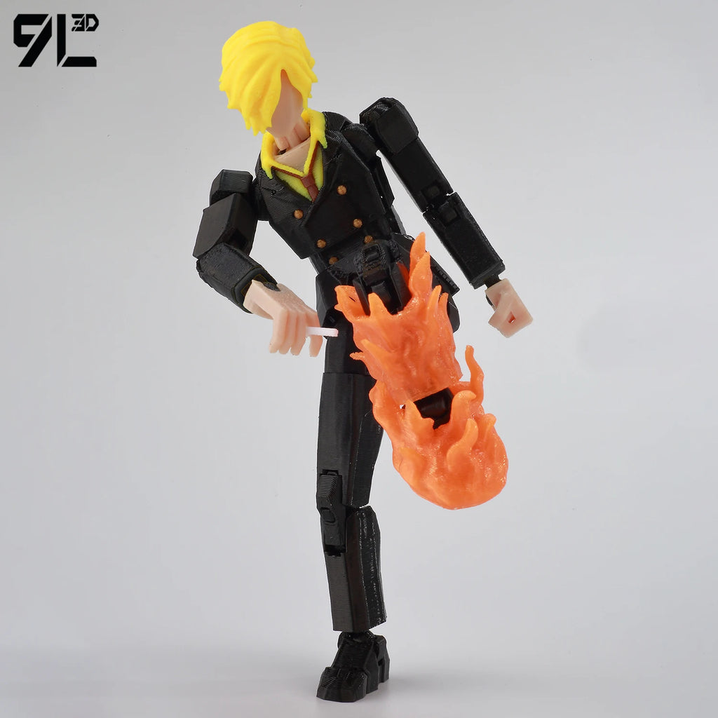 9L3D Printed Anime One Piece Naruto Demon Slayer Dummy13 Lucky T13 Movable Shapeshift Action Figures Mannequin Toys Collectors