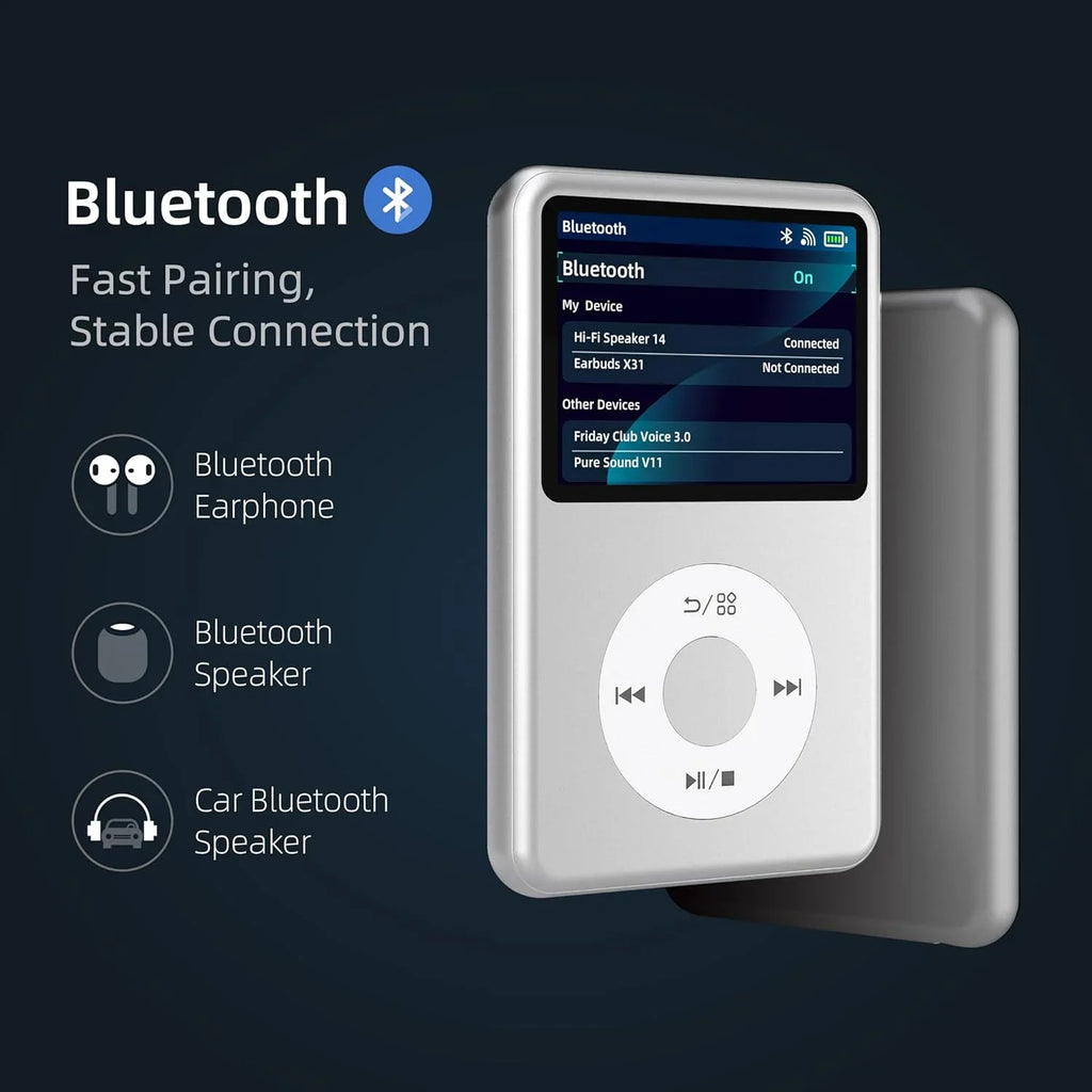 INNIOASIS Y1 128GB Portable MP3 Player Bluetooth, Touch Key Walkman with Video Radio - ipod classic HiFi Music Player