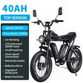 Electric Bike yvy Q20pro 2000W Dual Motor 52V40AH Battery E-bike Hydraulic brake 20inch Fat Tire Snow Off-road  Electric Bicycle