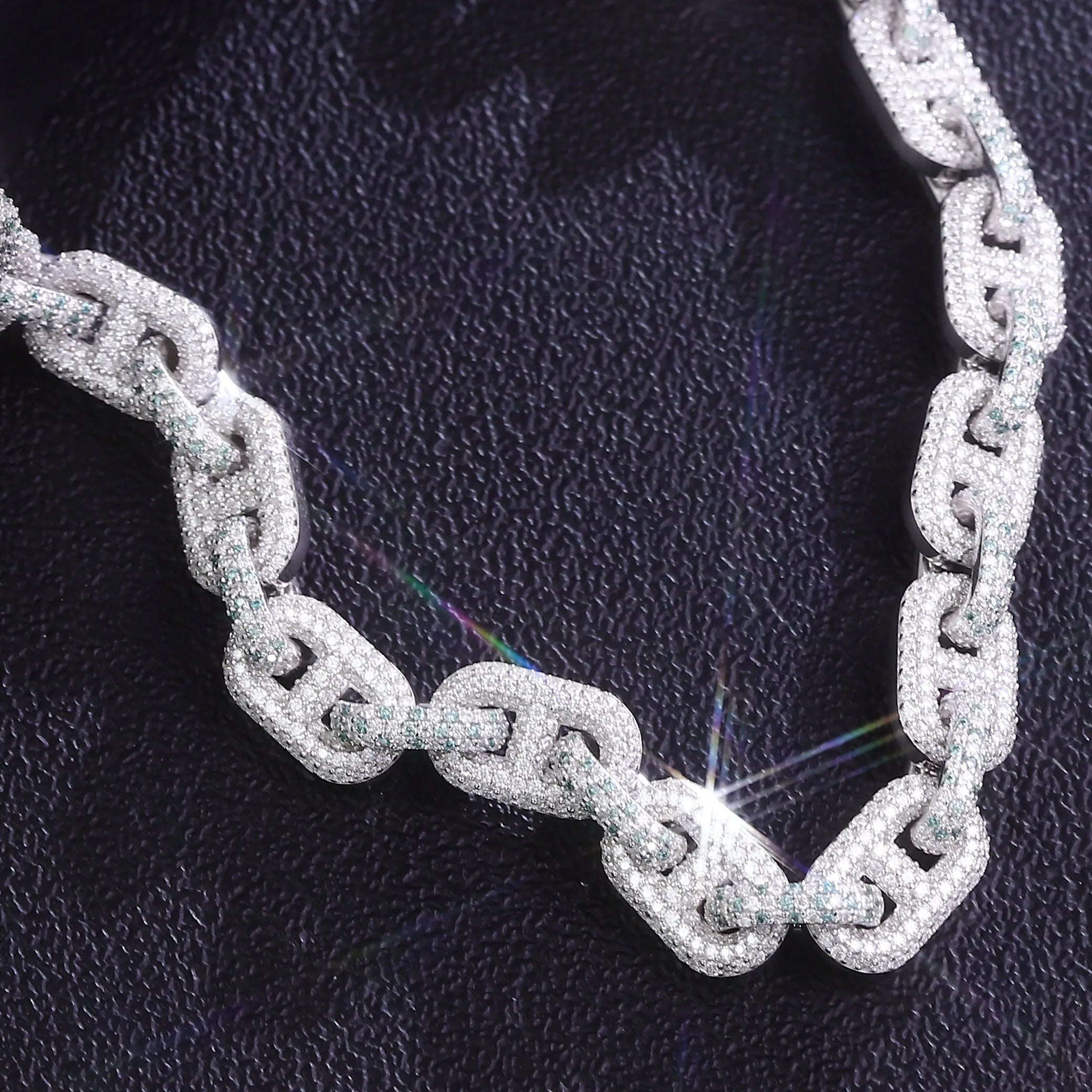 Provence Luxury Cuban Chain Link DEF/VS lab diamonds Chains 925Silver Hip Hop Necklace Street Full Iced Miami Necklace Custom