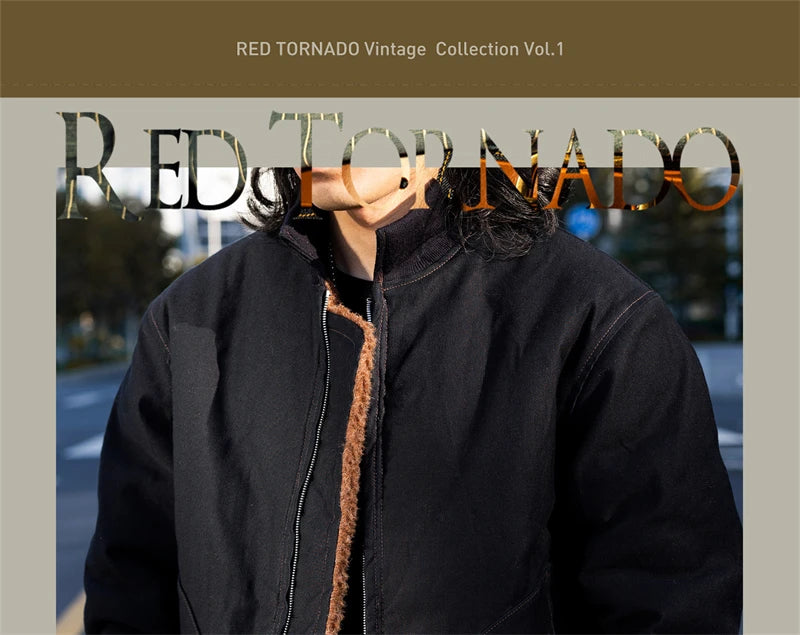 Red Tornado NAF-1168 Aviator Ground Crew Jacket Alpaca Lined WWII USN Flight Jacket Military Style Men's Outerwear N1 37J1
