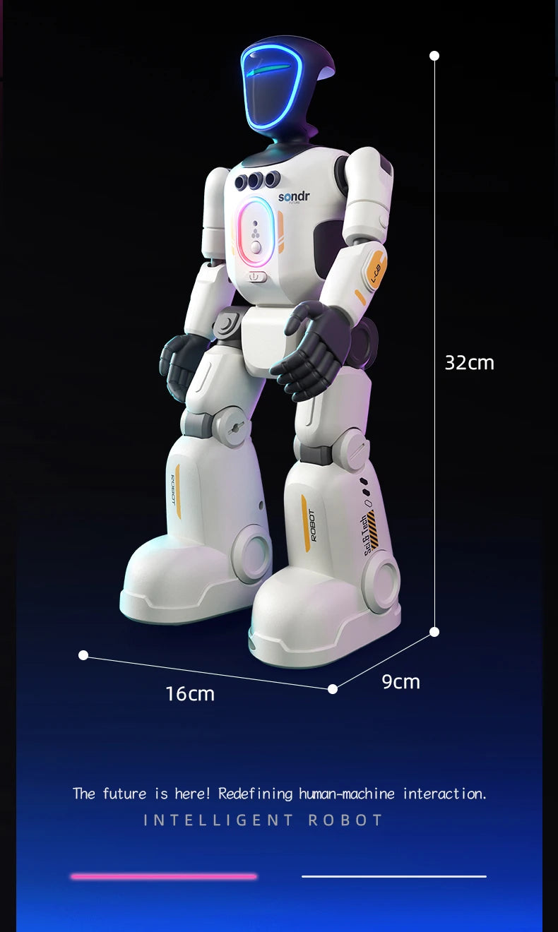 Smart Programming Humanoid Gesture Sensing Remote Control Robot 2.4G Joint Mobility Breathing Light Recording Function RC Robot